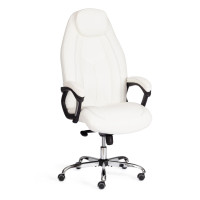 Кресло для руководителя Boss Lux, кож/зам, белое