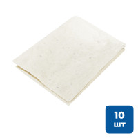 Салфетка для пола Vega, хлопковая, размер 80*100 см, белая, 10 шт/упак