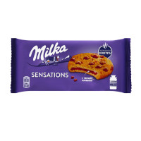 Печенье Milka, с начинкой и кусочками молочного шоколада, 156 гр