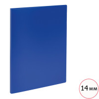 Папка Стамм с зажимом, А4 формат, корешок 14 мм, синяя