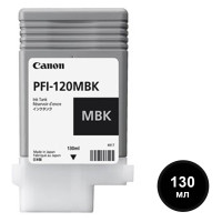 Картридж оригинальный Canon PFI-120MBK imagePROGRAF TM-200/205/300/305, матовый черный, 130 мл
