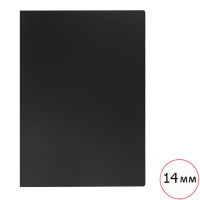 Папка Стамм с зажимом, А4 формат, корешок 14 мм, черная