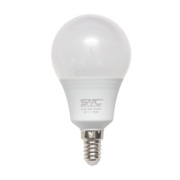 Лампа светодиодная SVC G45-9W-E14-3000K, 9 Вт, 3000К, теплый белый свет, E14, форма шар
