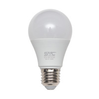 Лампа светодиодная SVC A60-9W-E27-3000K, 9 Вт, 3000К, теплый белый свет, E27, форма шар