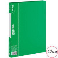 Папка файловая на 30 файлов Berlingo, А4 формат, корешок 17 мм, зеленая
