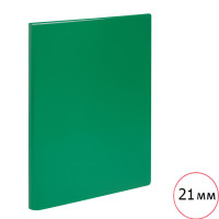 Папка файловая на 60 файлов Стамм, А4 формат, корешок 21 мм, зеленая