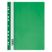 Папка-скоросшиватель Стамм, А4 формат, 160 мкм, зеленая, с перфорацией