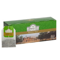 Чай Ahmad Green Tea, зеленый, 25 пакетиков по 2 г, с ярлычками