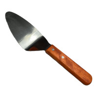 Лопатка Yiwumart, 28*7,5 см, нержавеющая сталь-дерево, серебристо-коричневая