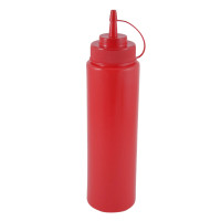 Бутылка для соуса Yiwumart, 30*5,3 см, пластик, красный, 1050 мл