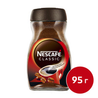 Кофе растворимый Nescafe Classic, 95 гр, стеклянная банка