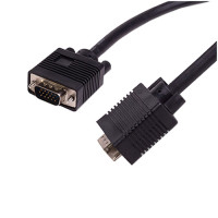 Интерфейсный кабель iPower, VGA 15Male/15Male, 3 м, черный