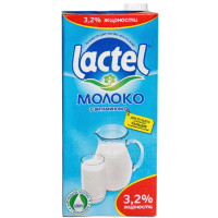 Молоко Lactel, 1 литр, 3,2%, тетрапакет