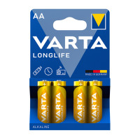 Батарейки Varta LONGLIFE Mignon пальчиковые AA LR06, 1.5V, 4 шт./уп, цена за упаковку