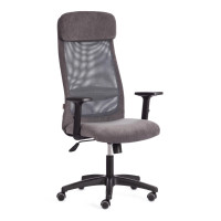 Кресло для руководителя Profit PLT, флок/ткань, серое