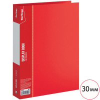 Папка файловая на 100 файлов Berlingo, А4 формат, корешок 30 мм, красная