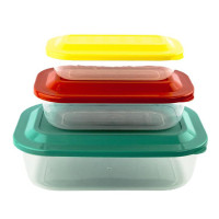Набор контейнеров Uniplast, "Пикник-2", пямоугольные, 3 шт, 0,5/1/2,5 л, пластик, прозрачный