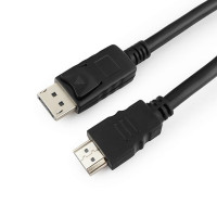 Интерфейсный кабель Cablexpert CC-DP-HDMI-5M, HDMI, 5 м, 20 М/19 М, черный