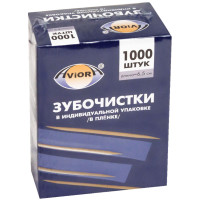 Зубочистки деревянные Aviora, 1000 шт. в упаковке