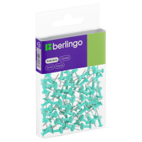 Кнопки силовые Berlingo, пластиковые, голубые, 50 шт./уп