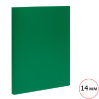Папка Стамм с зажимом, А4 формат, корешок 14 мм, зеленая
