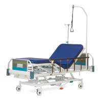 Кровать медицинская Армед RS104-F, размер 2250*990*820 мм, белая/синяя