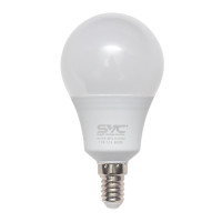 Лампа светодиодная SVC G45-11W-E14-6500K, 11 Вт, 6500К, холодный белый свет, E14, форма шар