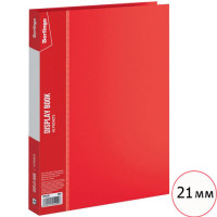Папка файловая на 60 файлов Berlingo, А4 формат, корешок 21 мм, красная