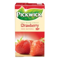 Чай Pickwick Strawberry, черный чай с клубникой, 20 пакетиков