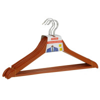 Вешалки для одежды OfficeClean, деревянные, 5 шт в уп., цвет вишня