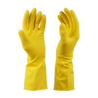 Перчатки для уборки OfficeClean Люкс, 1 пара, супер прочные, размер М, желтые