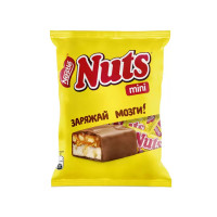 Шоколадные батончики Nuts mini, с орехом, 148 гр