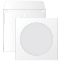 Конверты для диска бумажные с прозрачным окошком KurtStrip, 125*125 мм, 100 шт/упак