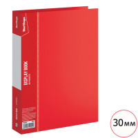 Папка файловая на 80 файлов Berlingo, А4 формат, корешок 30 мм, красная