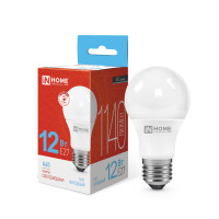 Лампа светодиодная In Home A60-deco-VC, LED, 1140Лм, 12W, E27, 6500K, холодный белый, форма груши