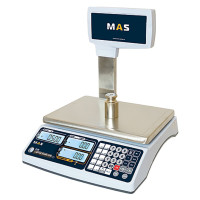 Весы торговые со стойкой MAS MR1-15P, электронные, максимальная нагрузка 15 кг