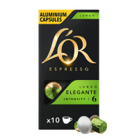 Кофе в капсулах L'or Lungo Elegante, для кофемашин Nespresso, 10 капсул