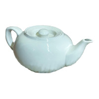 Чайник для заварки Yiwumart, 475 мл, высота 8,5 см, горлышко - 6 см, фарфор, белый